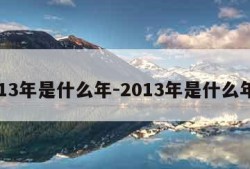2013年是什么年-2013年是什么年代