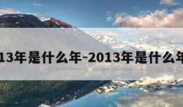 2013年是什么年-2013年是什么年代
