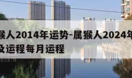 属猴人2014年运势-属猴人2024年运势及运程每月运程