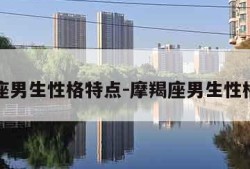 天蝎座男生性格特点-摩羯座男生性格特点
