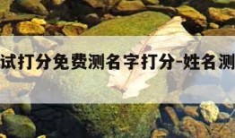 姓名测试打分免费测名字打分-姓名测试免费打分免