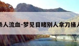 梦见杀人流血-梦见目睹别人拿刀捅人见血
