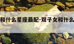 双子女和什么星座最配-双子女和什么星座最配结婚