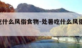 处暑吃什么风俗食物-处暑吃什么风俗食物 素