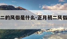 正月初二的风俗是什么-正月初二风俗是什么呢