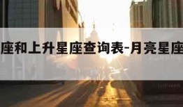 月亮星座和上升星座查询表-月亮星座上升星座