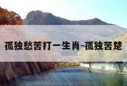 孤独愁苦打一生肖-孤独苦楚