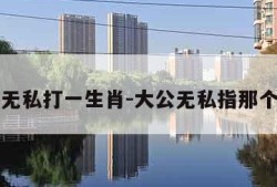 大公无私打一生肖-大公无私指那个生肖