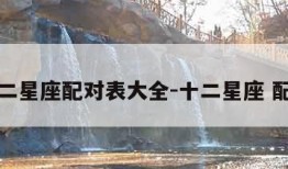 十二星座配对表大全-十二星座 配对