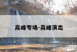 高峰专场-高峰演出