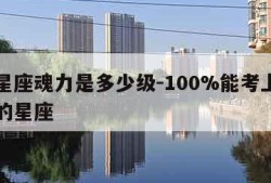 十二星座魂力是多少级-100%能考上清华北大的星座