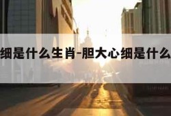 胆大心细是什么生肖-胆大心细是什么生肖打一肖