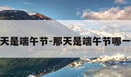 那天是端午节-那天是端午节哪一天