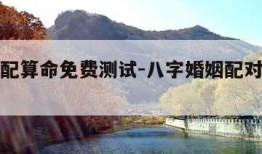 八字婚配算命免费测试-八字婚姻配对免费测试