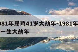 1981年属鸡41岁大劫年-1981年属鸡一生大劫年