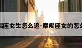 摩羯座女生怎么追-摩羯座女的怎么追