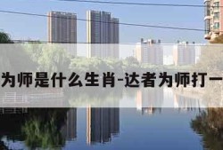 达者为师是什么生肖-达者为师打一数字