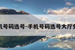 手机号码选号-手机号码选号大厅免费