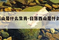 日落西山是什么生肖-日落西山是什么生肖2020