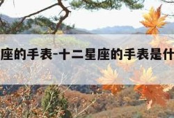 十二星座的手表-十二星座的手表是什么样子的