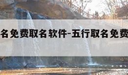 五行取名免费取名软件-五行取名免费取名打分测试